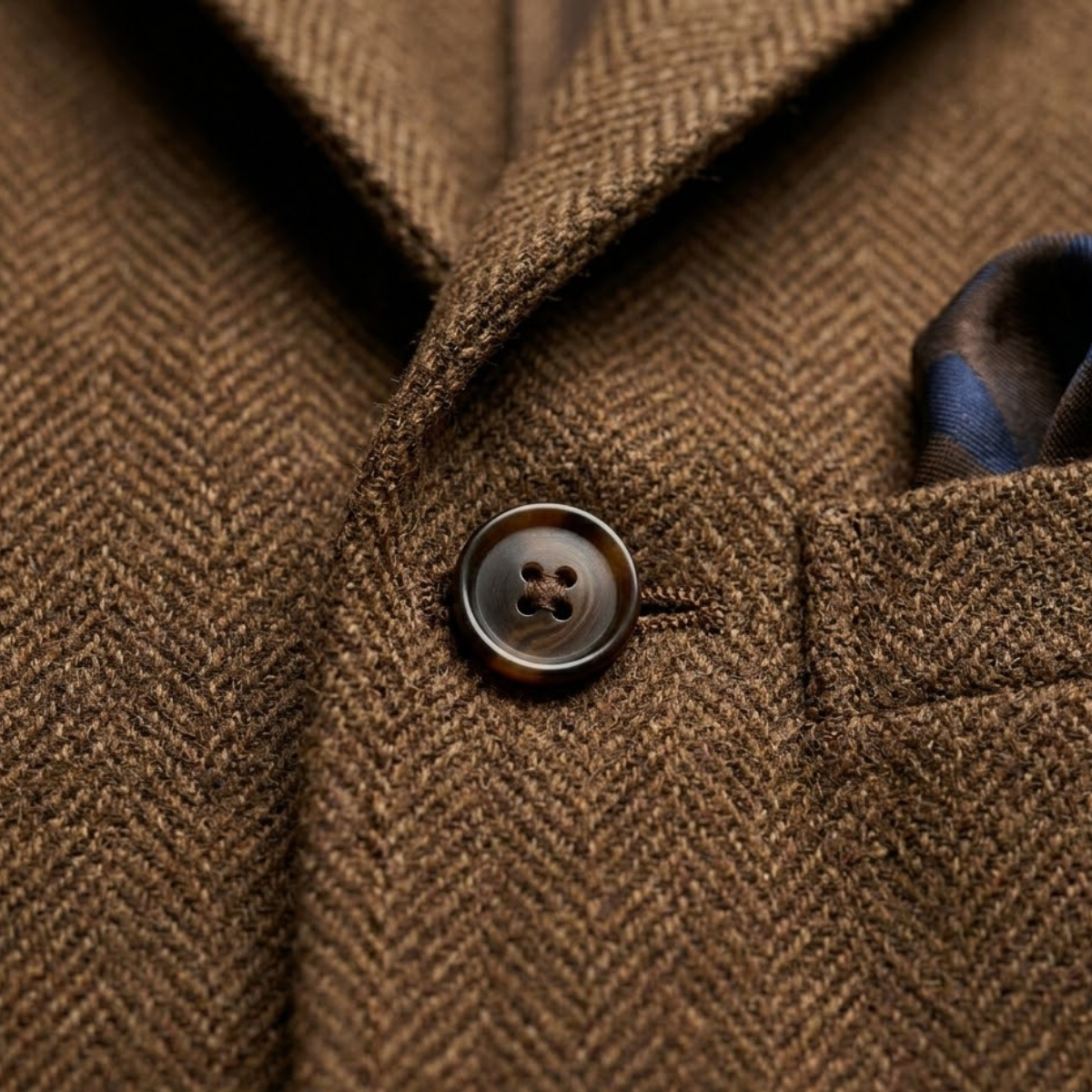 Blazer de Tweed con Estampado de Espiga para Hombre-Jackets for men-Casaluzia