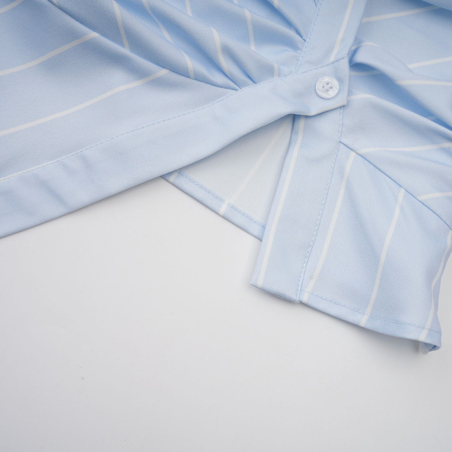 Blusa de rayas con hombros descubiertos y tirantes de cadena para mujer-Blouses for women-Casaluzia