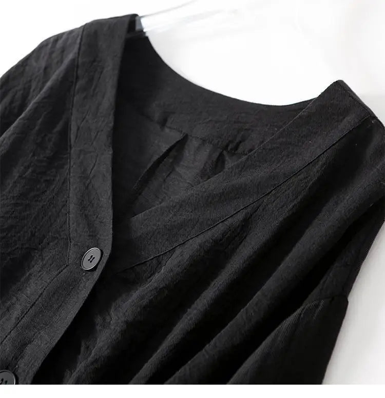 Blusa texturizada con cuello en V y botones para mujer-Blouses for women-Casaluzia