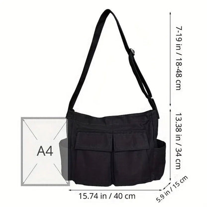 Bolso bandolera unisex de lona-Accessories for Women-Casaluzia