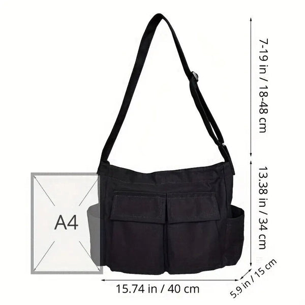 Bolso bandolera unisex de lona-Accessories for Women-Casaluzia