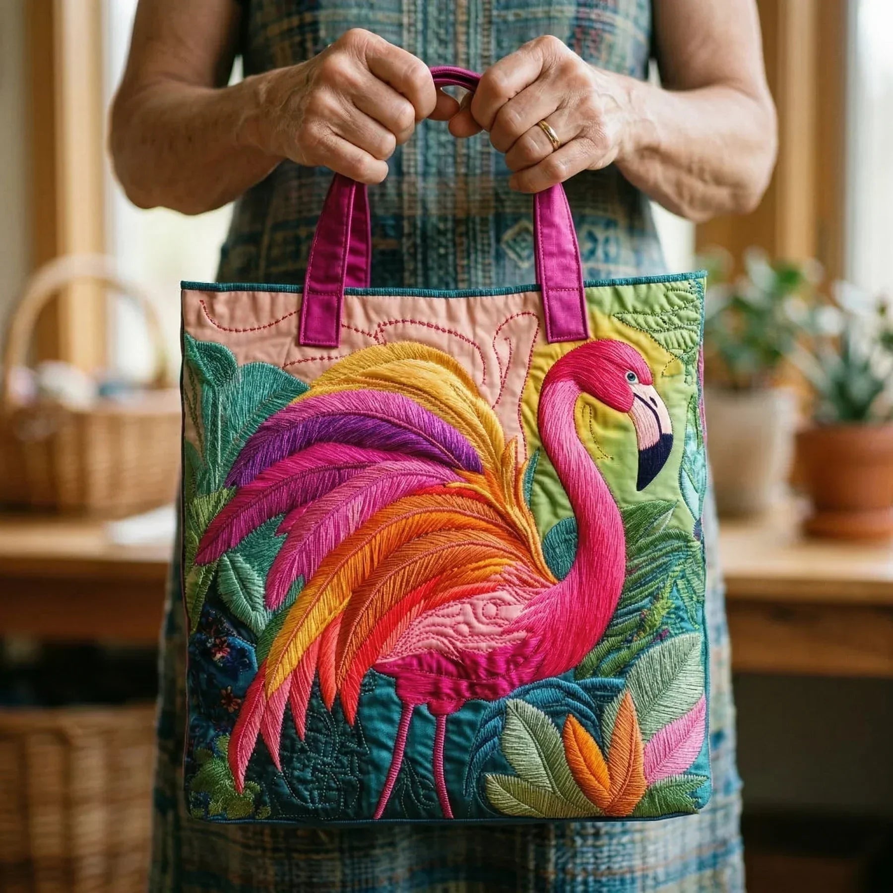 Bolso Tote Acolchado para Mujer con Motivo de Piano-Accessories for Women-Casaluzia