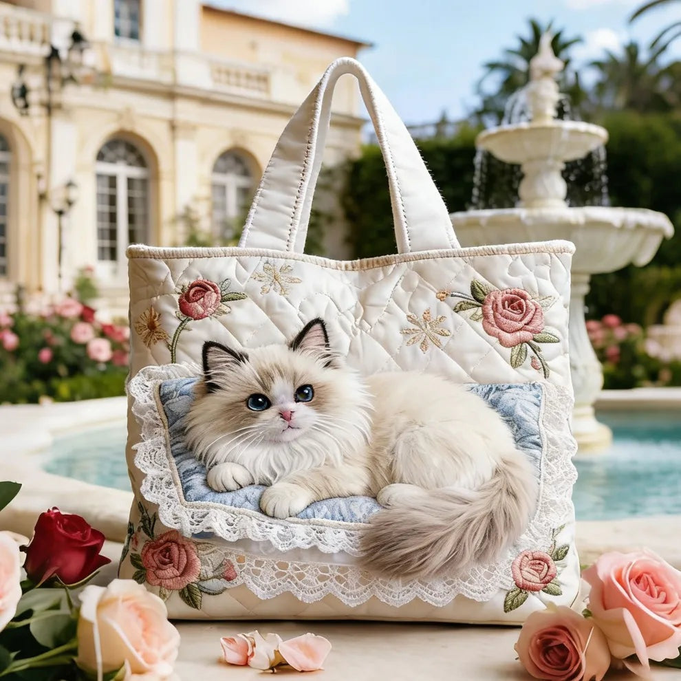 Bolso Tote Acolchado para Mujer con Motivo de Piano-Accessories for Women-Casaluzia