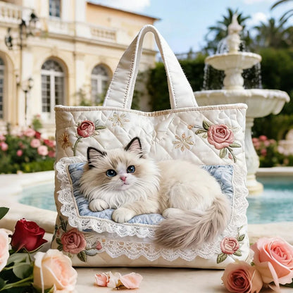 Bolso Tote Acolchado para Mujer con Motivo de Piano-Accessories for Women-Casaluzia