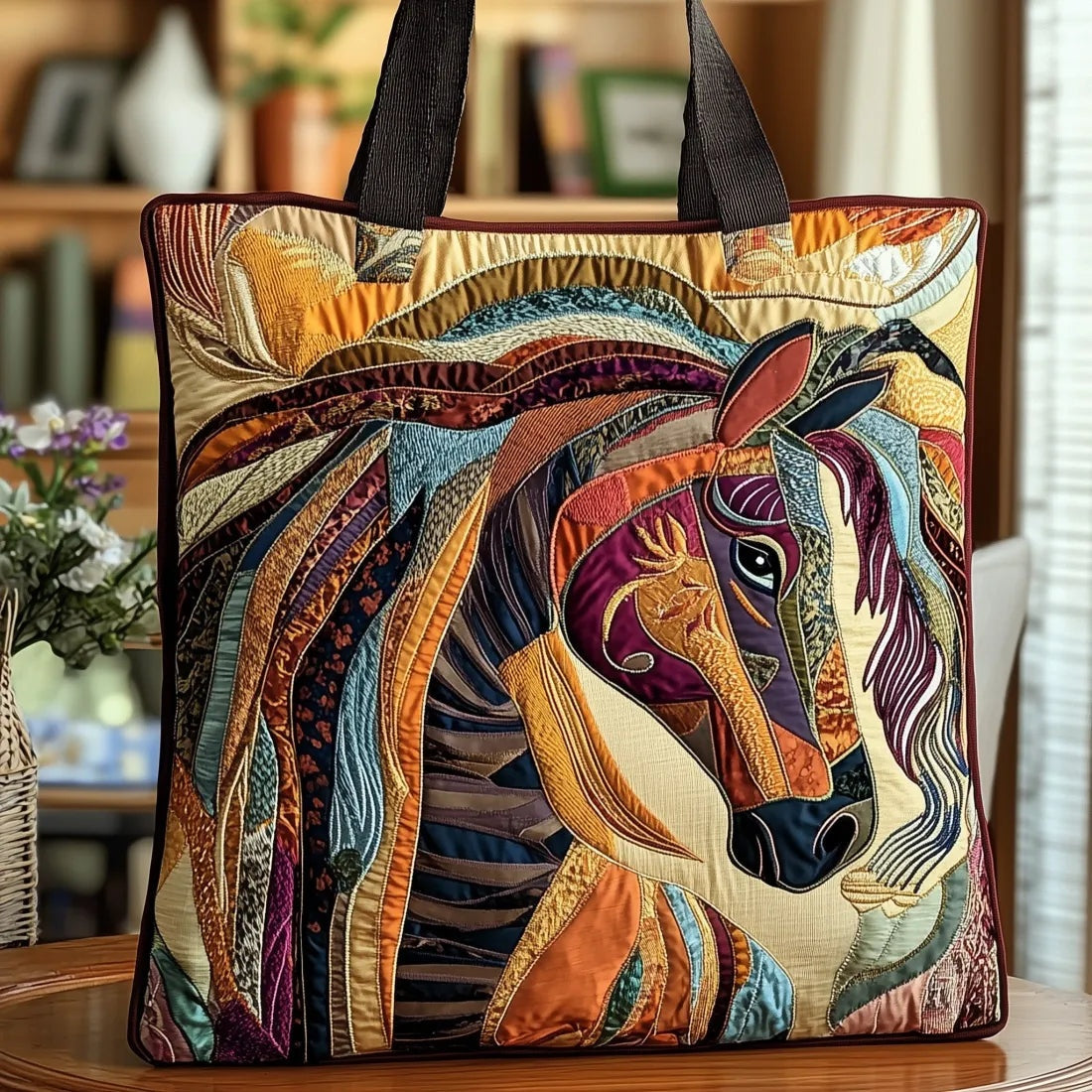Bolso Tote Acolchado para Mujer con Motivo de Piano-Accessories for Women-Casaluzia