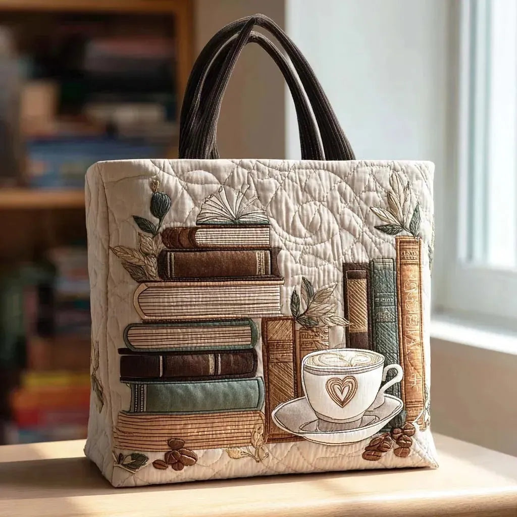 Bolso Tote Acolchado para Mujer con Motivo de Piano-Accessories for Women-Casaluzia