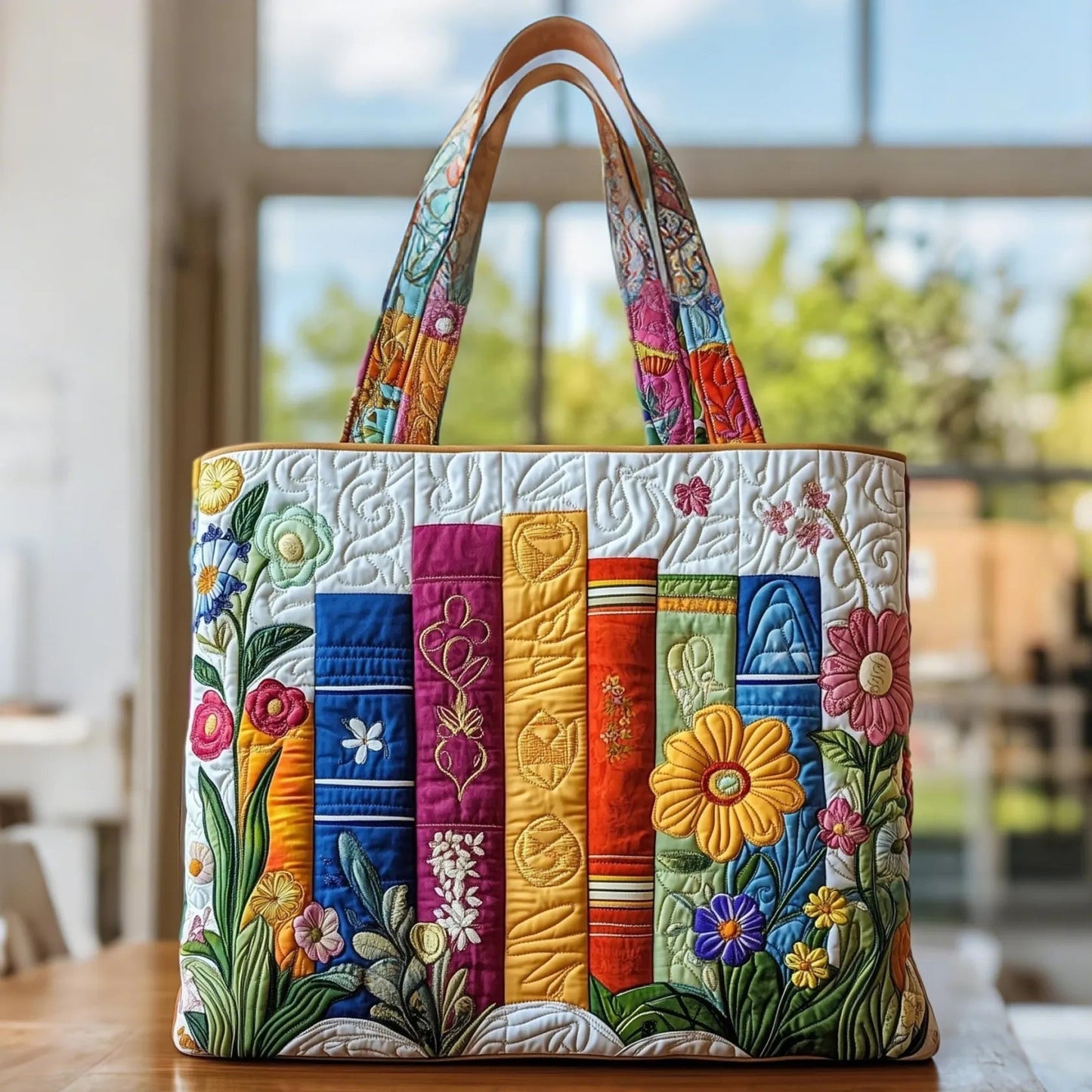 Bolso Tote Acolchado para Mujer con Motivo de Piano-Accessories for Women-Casaluzia