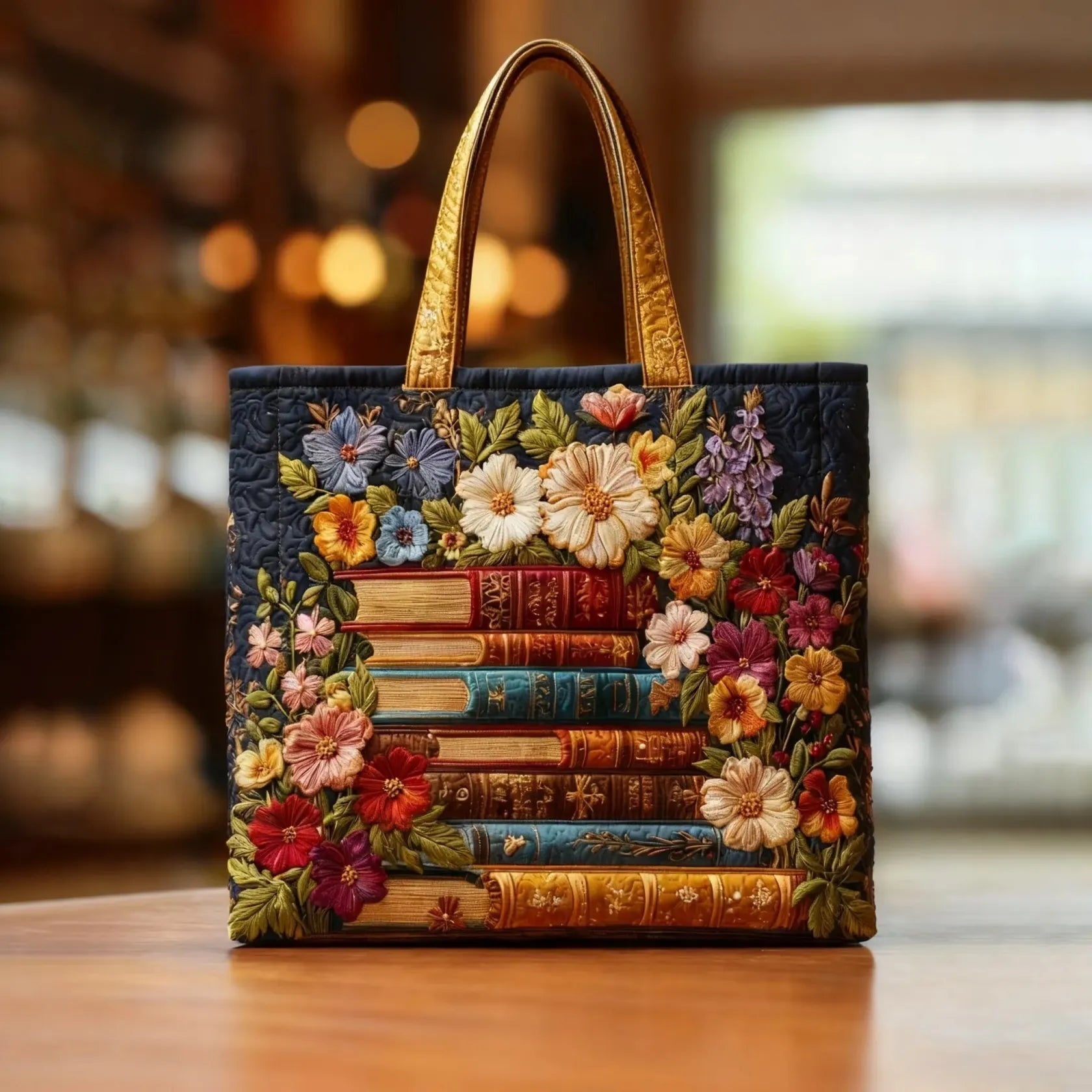 Bolso Tote Acolchado para Mujer con Motivo de Piano-Accessories for Women-Casaluzia