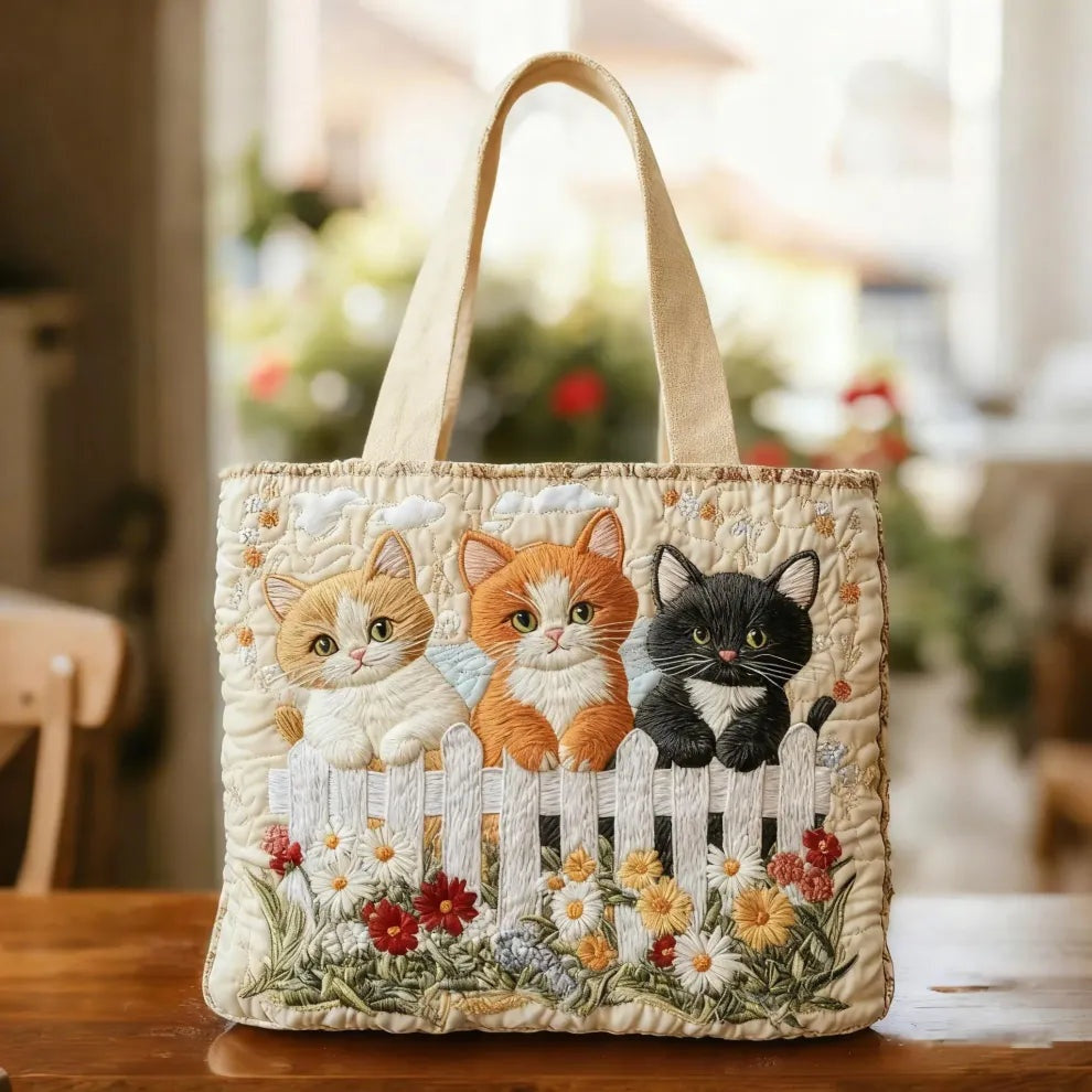 Bolso Tote Acolchado para Mujer con Motivo de Piano-Accessories for Women-Casaluzia