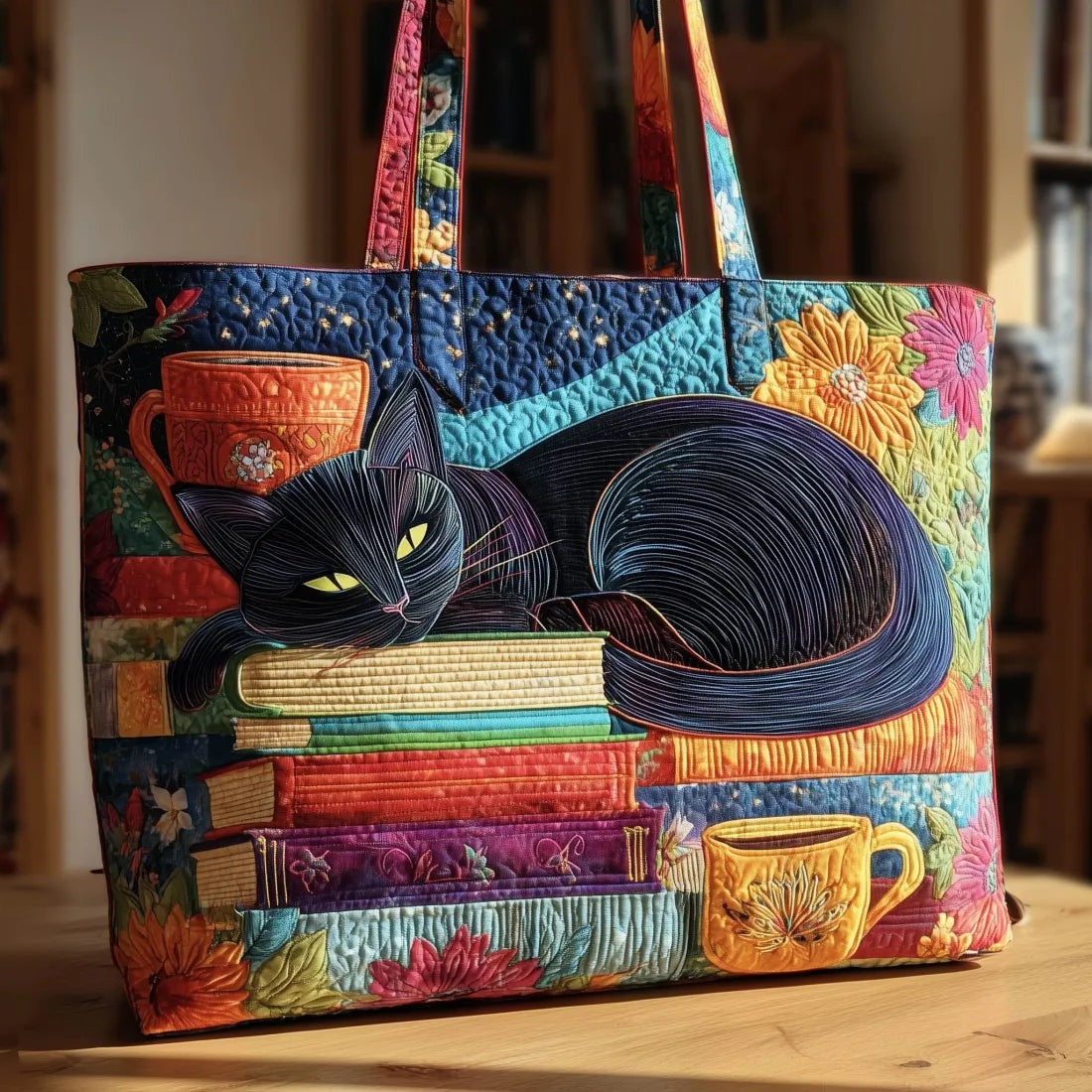 Bolso Tote Acolchado para Mujer con Motivo de Piano-Accessories for Women-Casaluzia