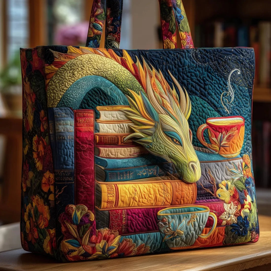 Bolso Tote Acolchado para Mujer con Motivo de Piano-Accessories for Women-Casaluzia