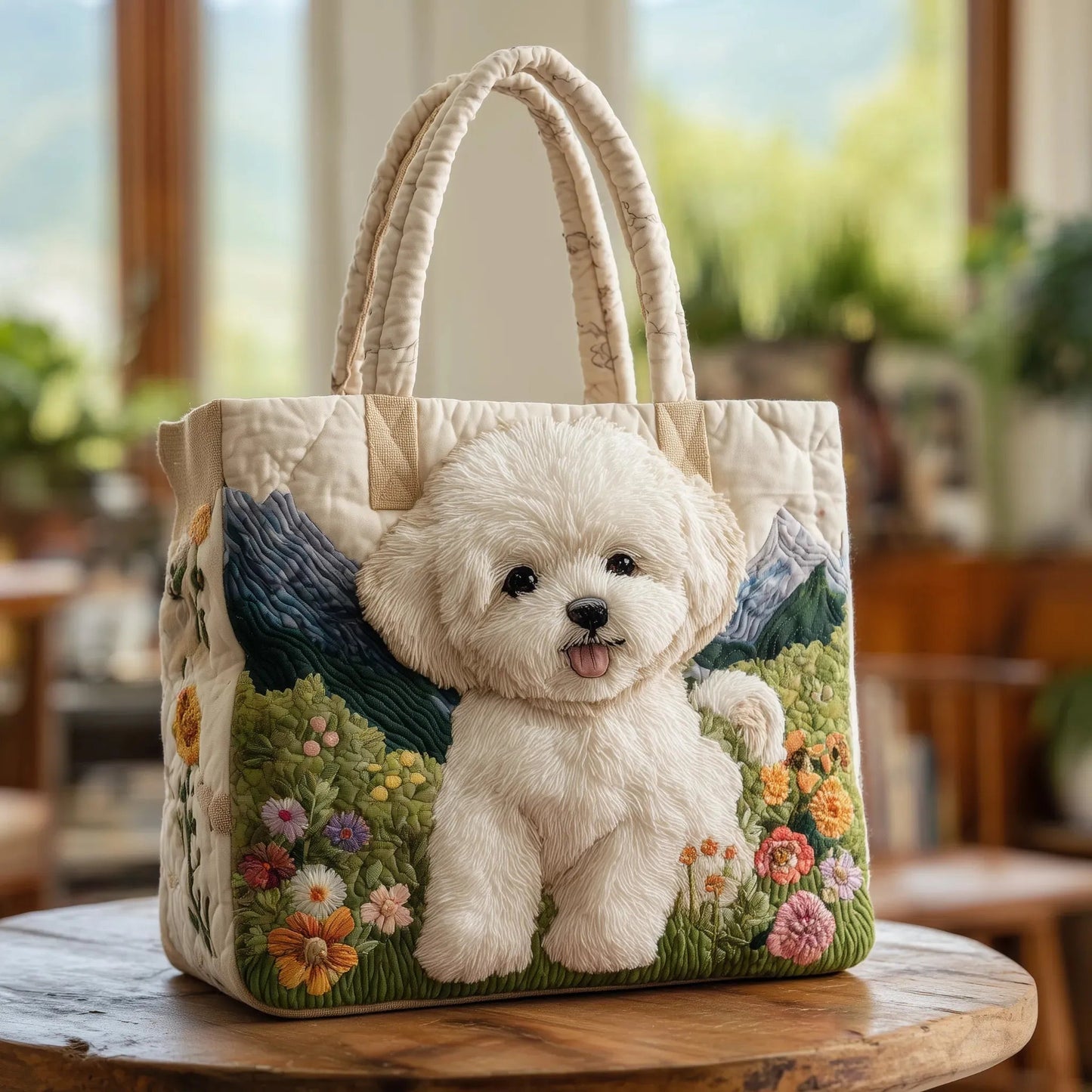 Bolso Tote Acolchado para Mujer con Motivo de Piano-Accessories for Women-Casaluzia