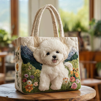 Bolso Tote Acolchado para Mujer con Motivo de Piano-Accessories for Women-Casaluzia