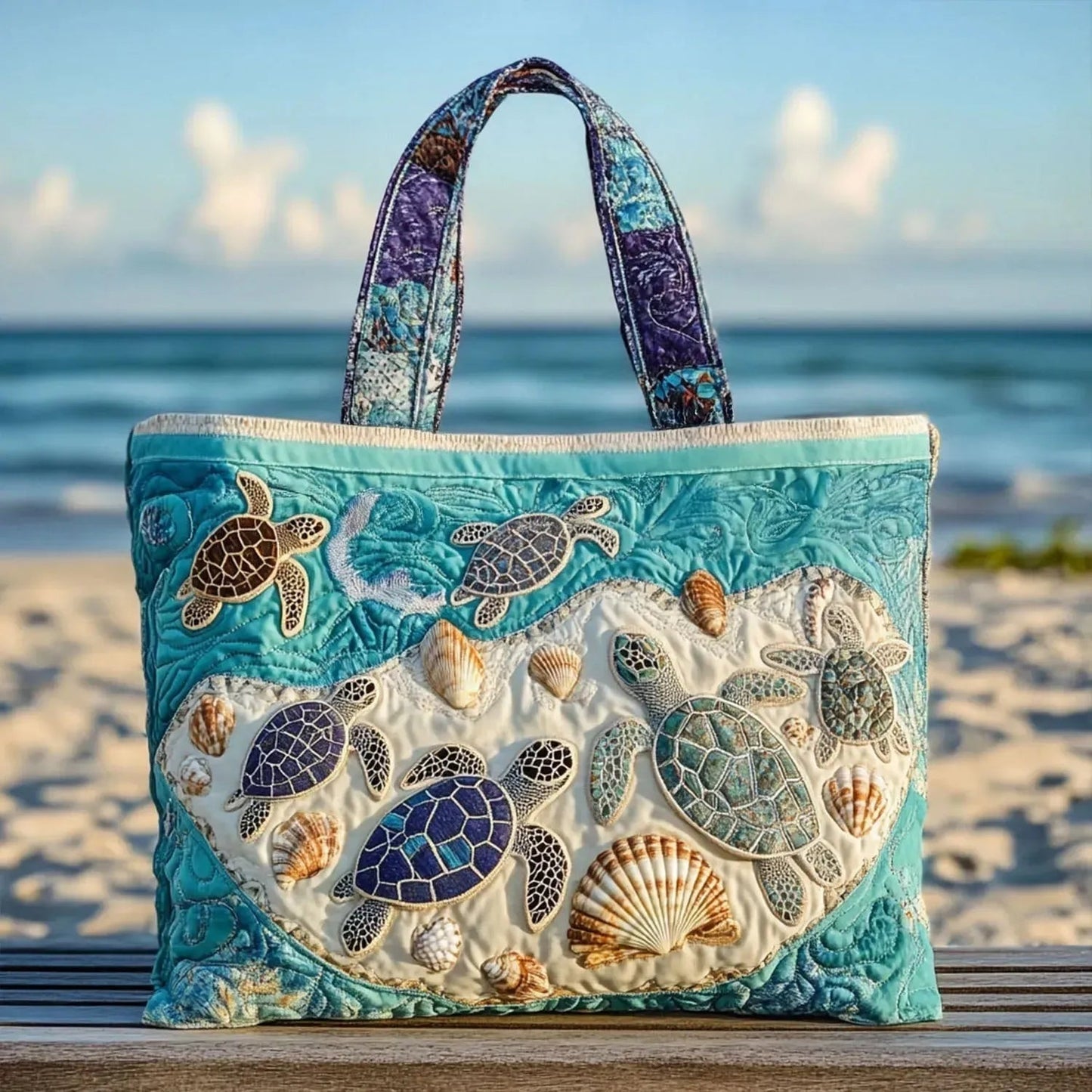 Bolso Tote Acolchado para Mujer con Motivo de Piano-Accessories for Women-Casaluzia