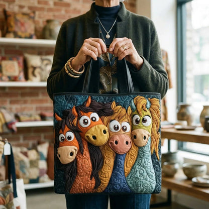 Bolso Tote Acolchado para Mujer con Motivo de Piano-Accessories for Women-Casaluzia
