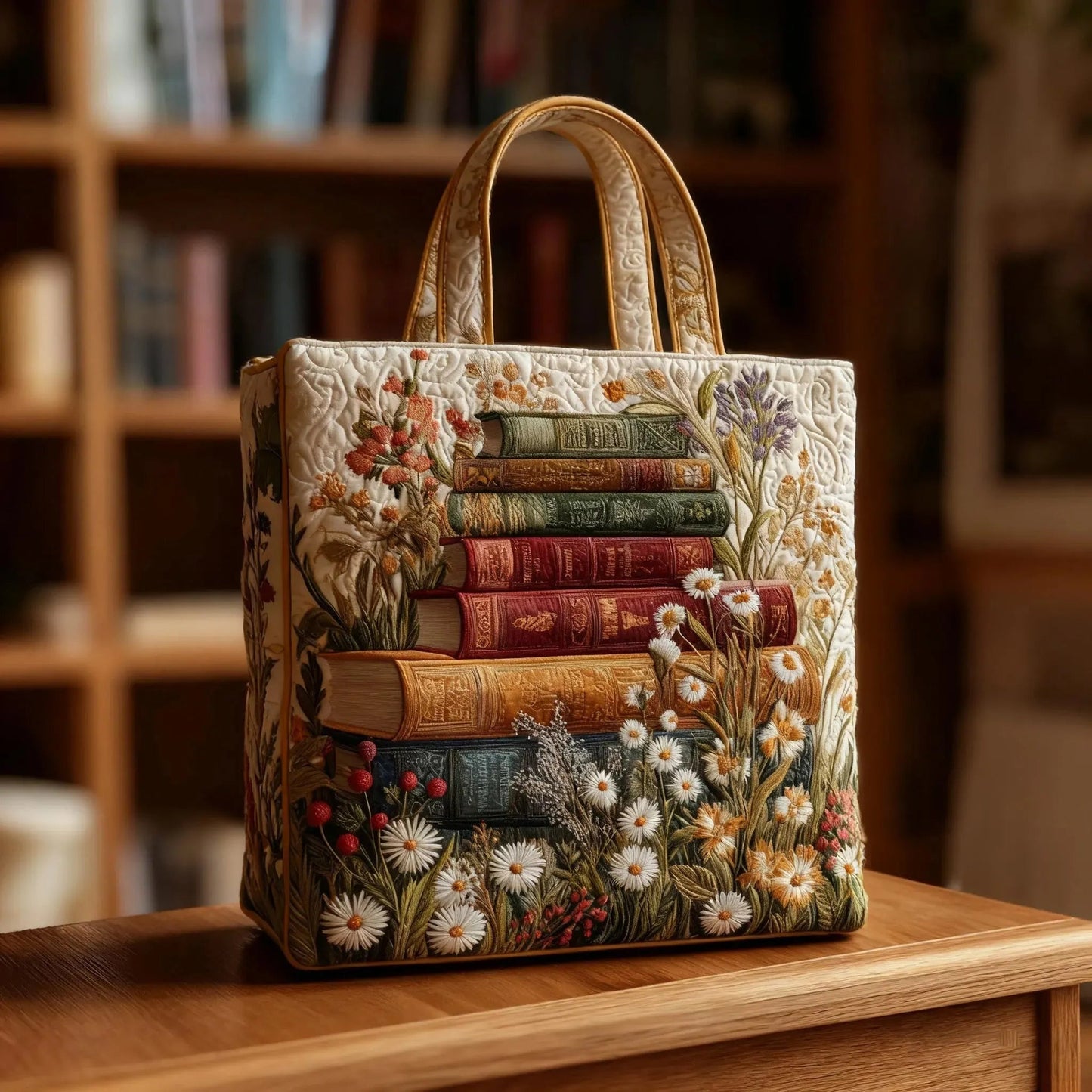 Bolso Tote Acolchado para Mujer con Motivo de Piano-Accessories for Women-Casaluzia