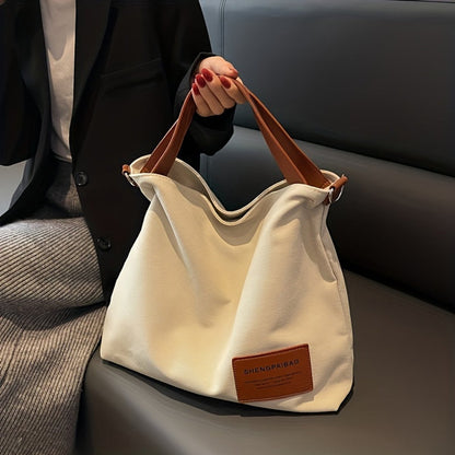 Bolso Tote de Lona para Mujer con Correa Ajustable-Accessories for Women-Casaluzia