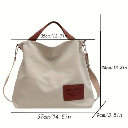 Bolso Tote de Lona para Mujer con Correa Ajustable-Accessories for Women-Casaluzia