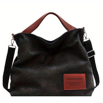 Bolso Tote de Lona para Mujer con Correa Ajustable-Accessories for Women-Casaluzia