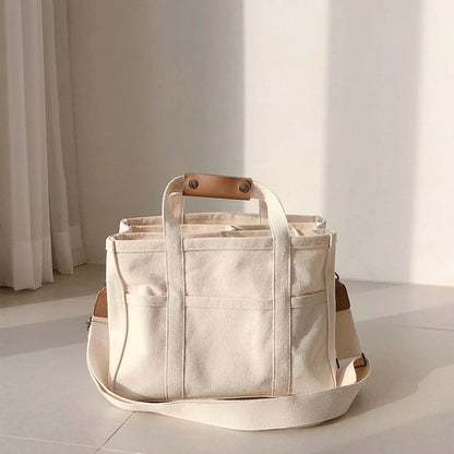 Bolso Tote de Lona Unisex con Correa Cruzada-Accessories for Women-Casaluzia