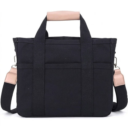 Bolso Tote de Lona Unisex con Correa Cruzada-Accessories for Women-Casaluzia