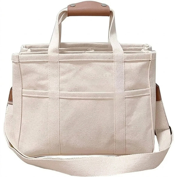 Bolso Tote de Lona Unisex con Correa Cruzada-Accessories for Women-Casaluzia