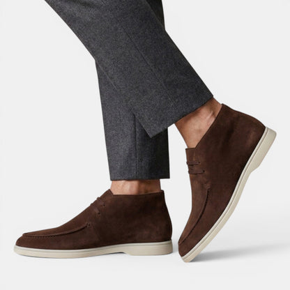 Botas Chukka de ante con puntera tipo mocasín para hombre-Footwear for men-Casaluzia