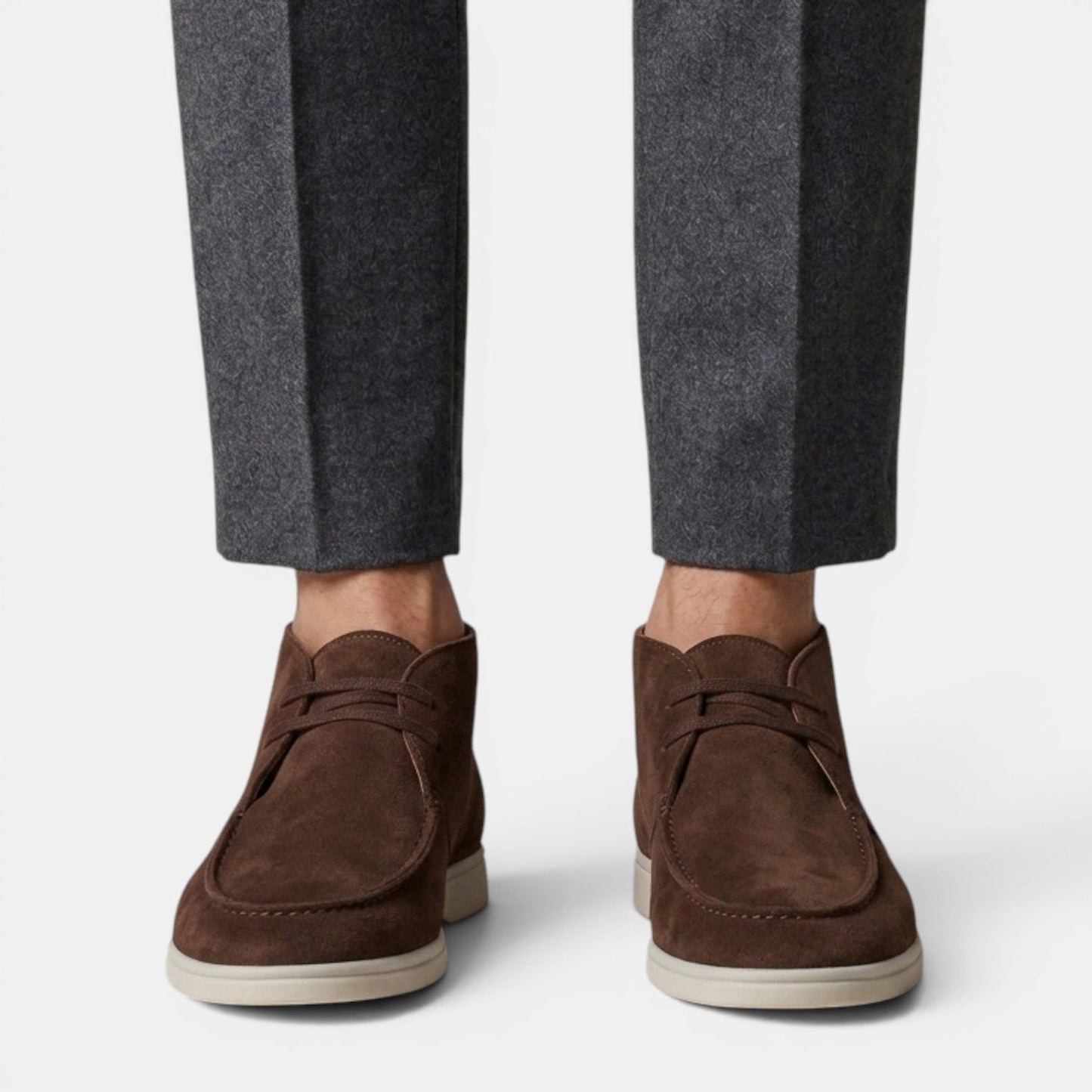 Botas Chukka de ante con puntera tipo mocasín para hombre-Footwear for men-Casaluzia