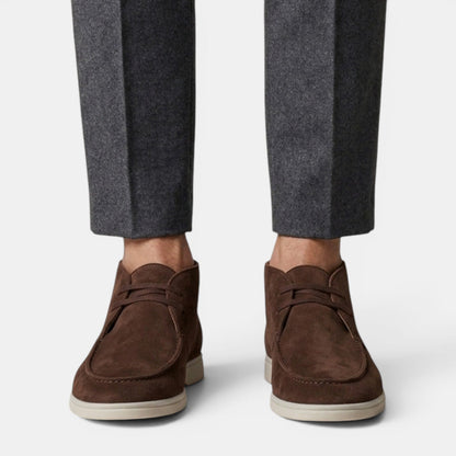 Botas Chukka de ante con puntera tipo mocasín para hombre-Footwear for men-Casaluzia