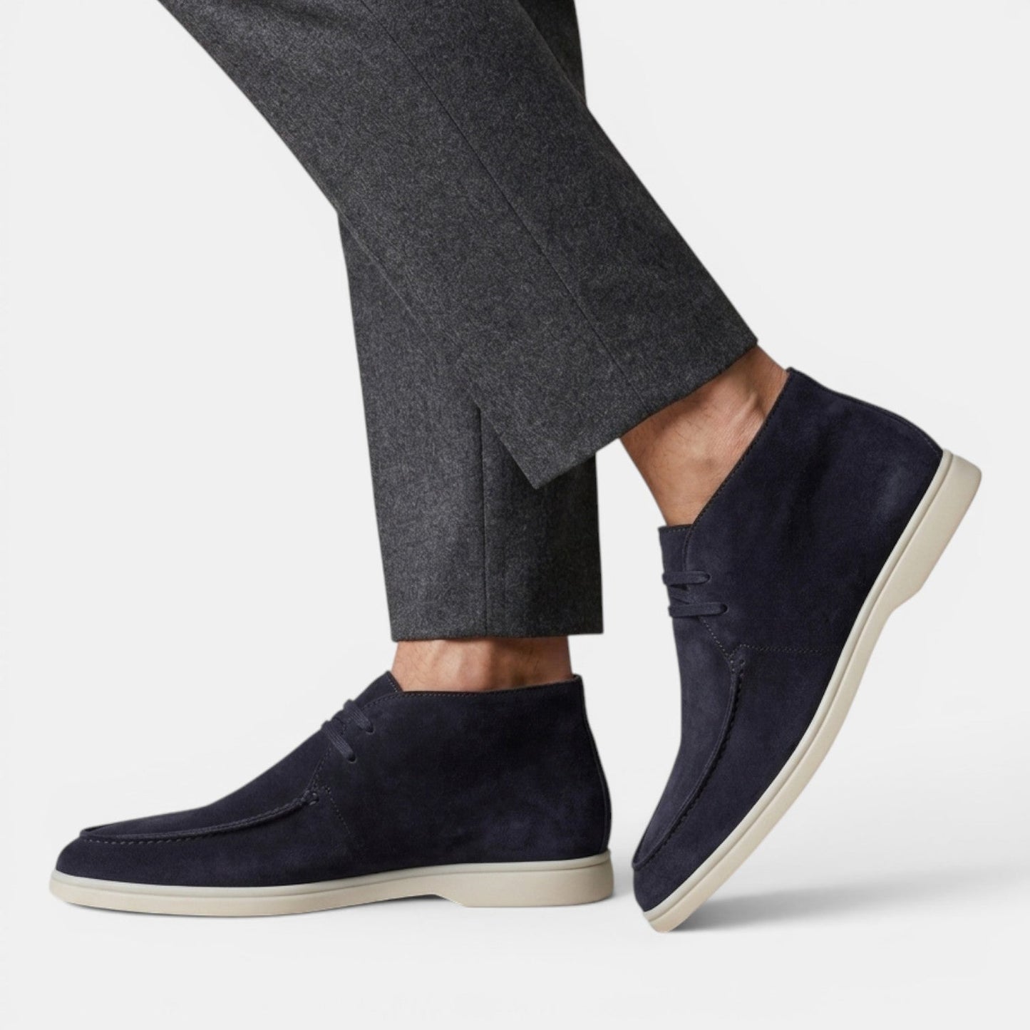 Botas Chukka de ante con puntera tipo mocasín para hombre-Footwear for men-Casaluzia