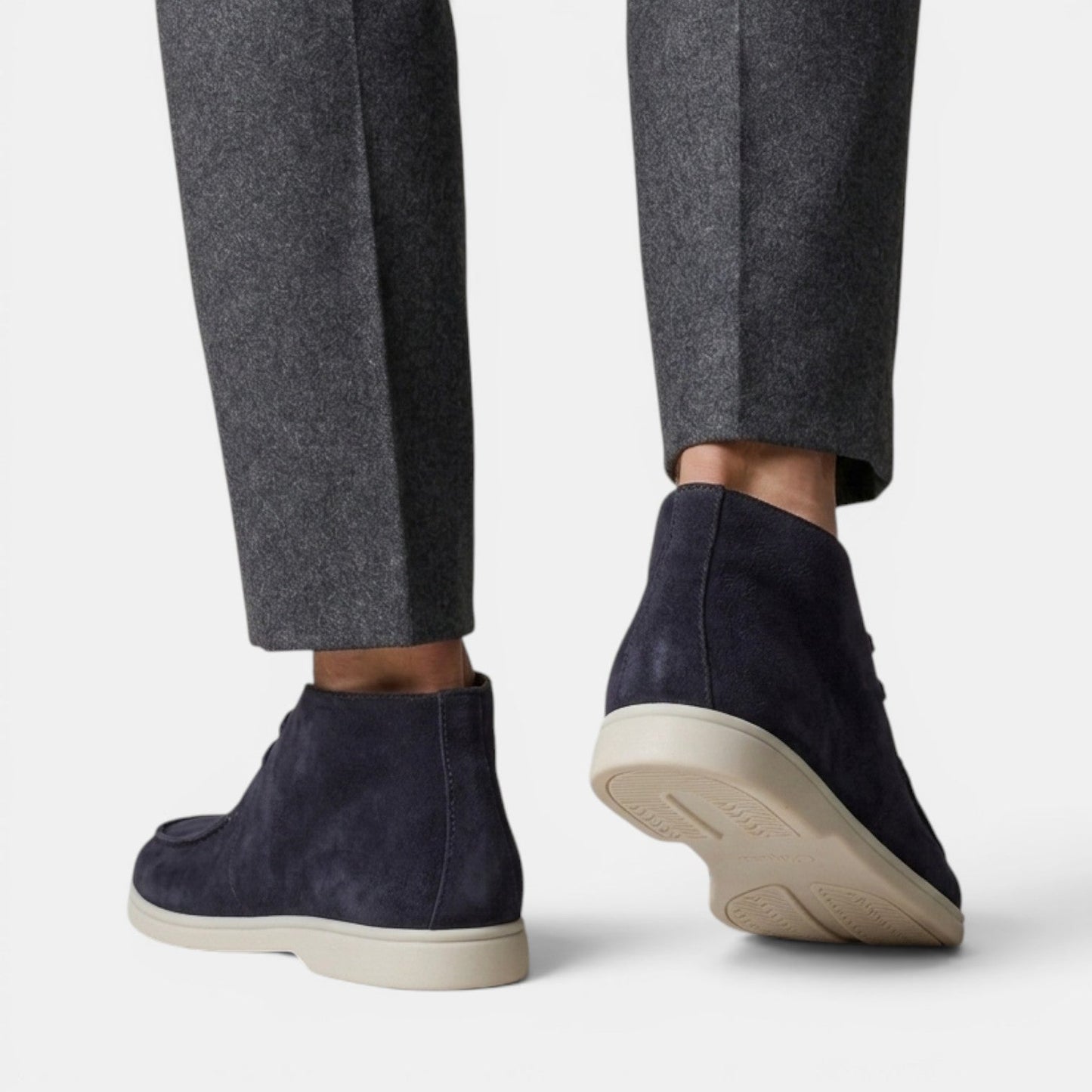 Botas Chukka de ante con puntera tipo mocasín para hombre-Footwear for men-Casaluzia