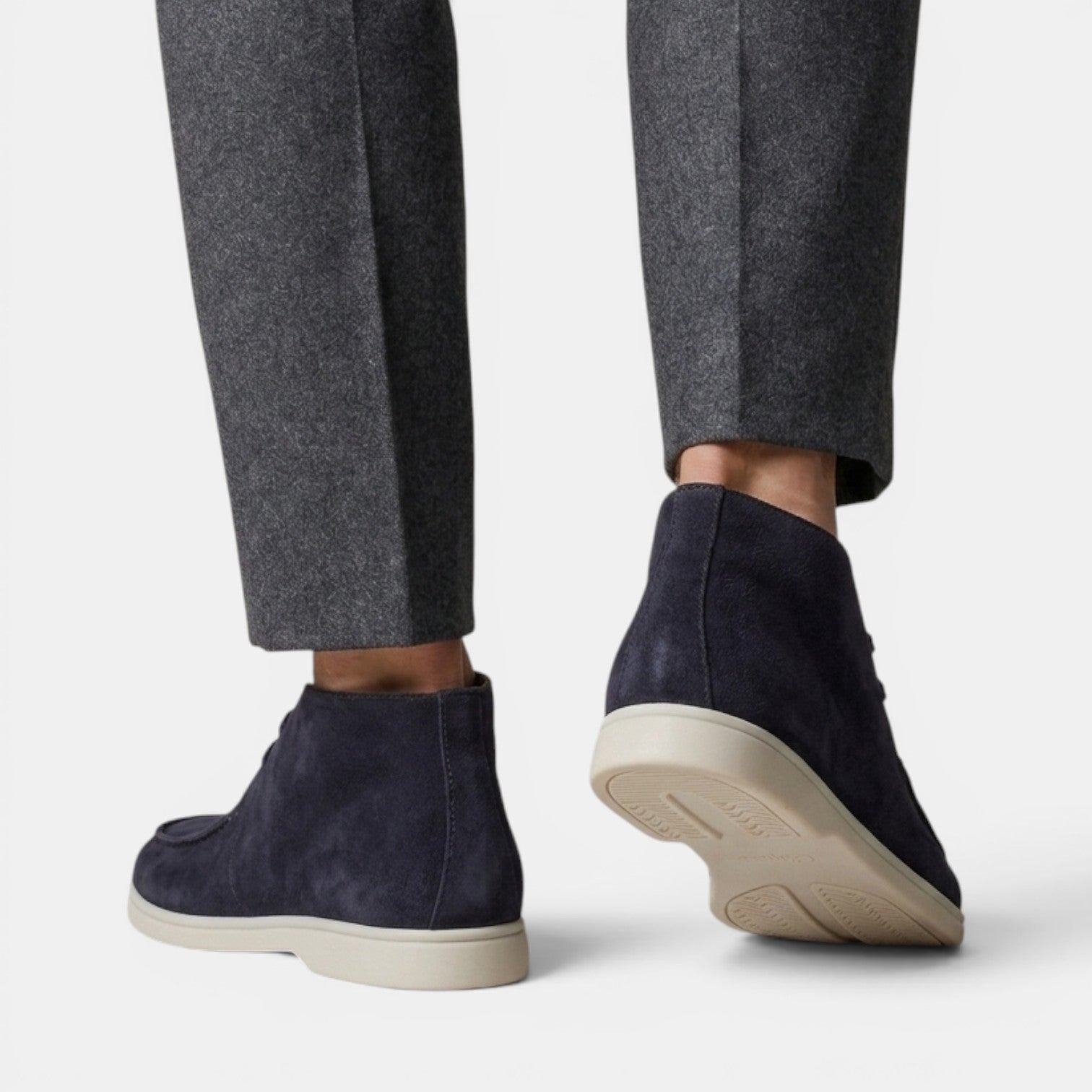 Botas Chukka de ante con puntera tipo mocasín para hombre-Footwear for men-Casaluzia