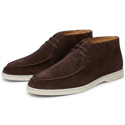 Botas Chukka de ante con puntera tipo mocasín para hombre-Footwear for men-Casaluzia