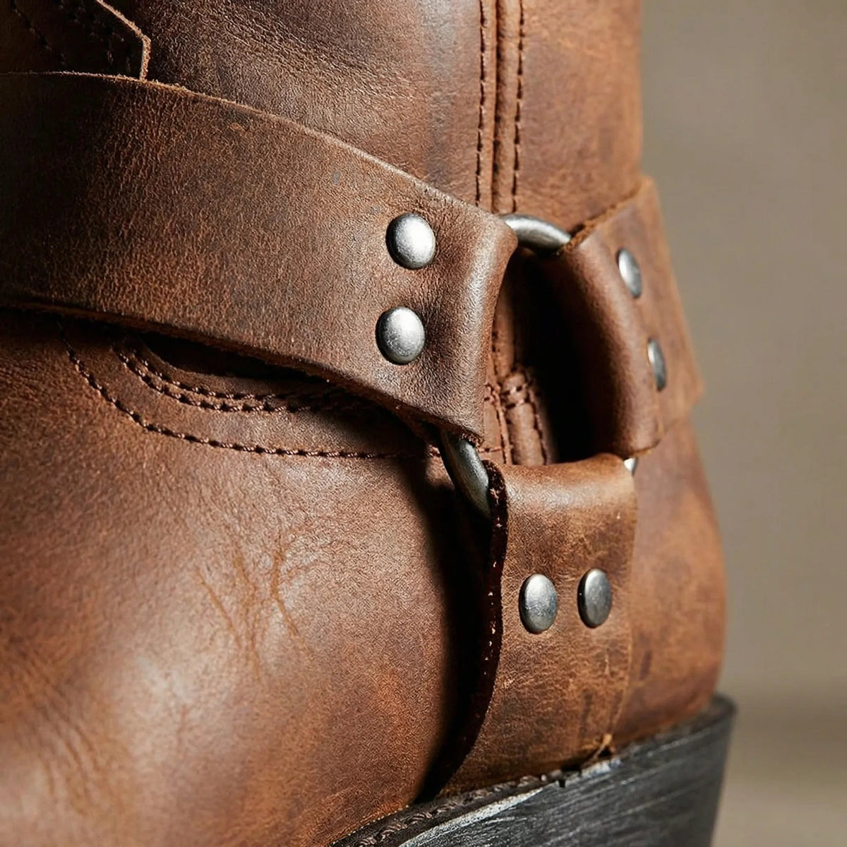 Botas de estilo vaquero con arnés para hombre-Footwear for men-Casaluzia