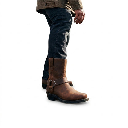 Botas de estilo vaquero con arnés para hombre-Footwear for men-Casaluzia