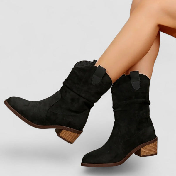 Botas vaqueras holgadas de media caña para mujer-Footwear for women-Casaluzia