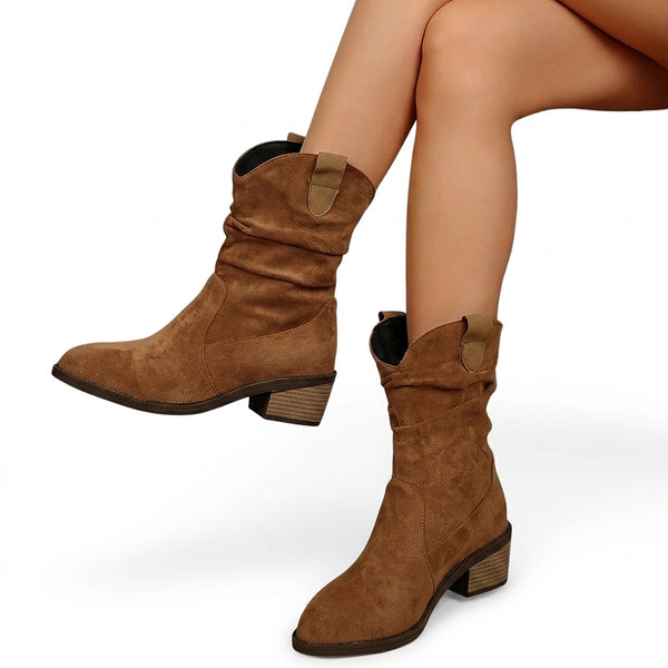 Botas vaqueras holgadas de media caña para mujer-Footwear for women-Casaluzia