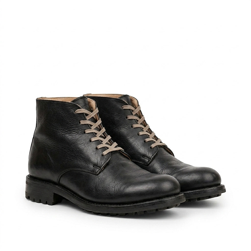 Botines con cordones y suela dentada para hombre-Footwear for men-Casaluzia