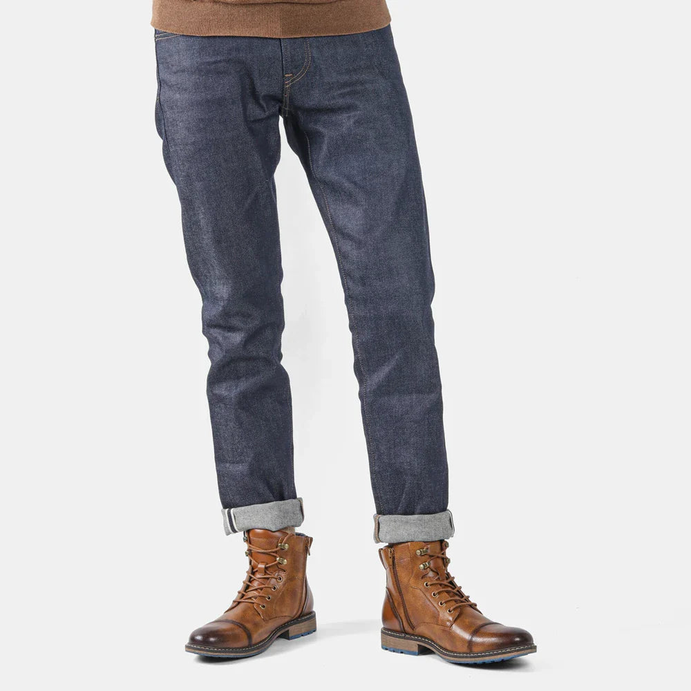 Botines de hombre con cordones y cremallera lateral-Footwear for men-Casaluzia
