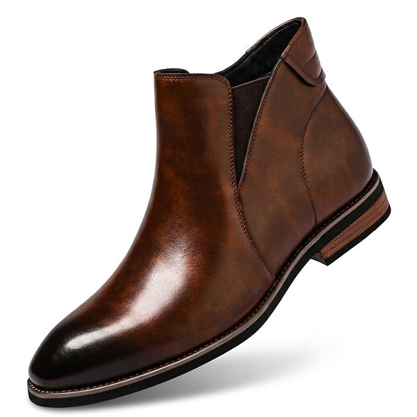 Botines para hombre con paneles laterales elásticos-Footwear for men-Casaluzia