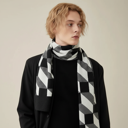 Bufanda de punto estampada para hombre-Accessories for Men-Casaluzia