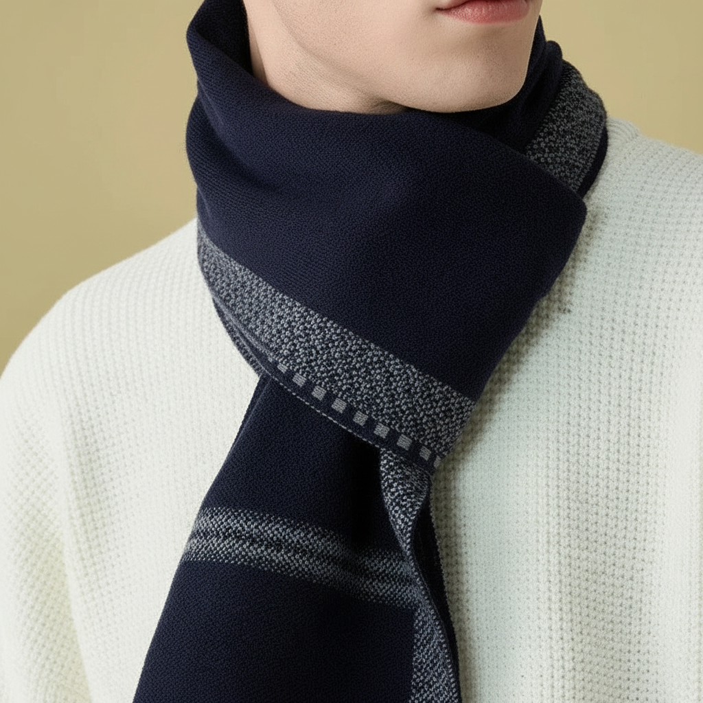 Bufanda de punto estampada para hombre-Accessories for Men-Casaluzia