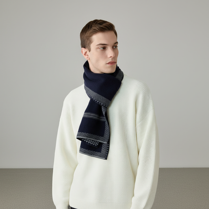 Bufanda de punto estampada para hombre-Accessories for Men-Casaluzia