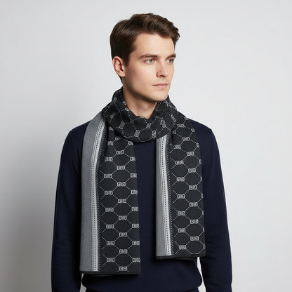 Bufanda de punto estampada para hombre-Accessories for Men-Casaluzia