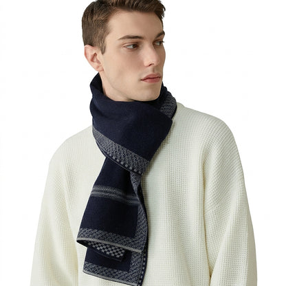 Bufanda de punto estampada para hombre-Accessories for Men-Casaluzia