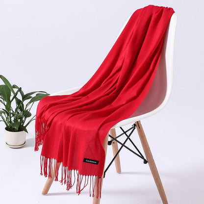 Bufanda rectangular unisex con bordes deshilachados-Accessories for Women-Casaluzia