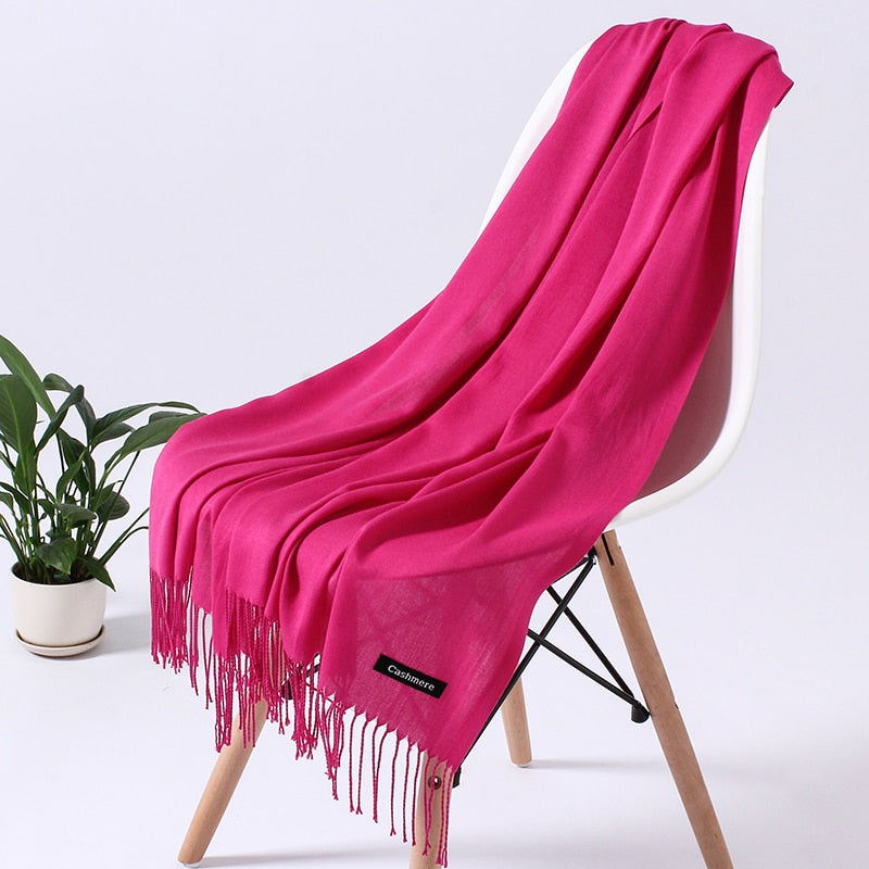 Bufanda rectangular unisex con bordes deshilachados-Accessories for Women-Casaluzia