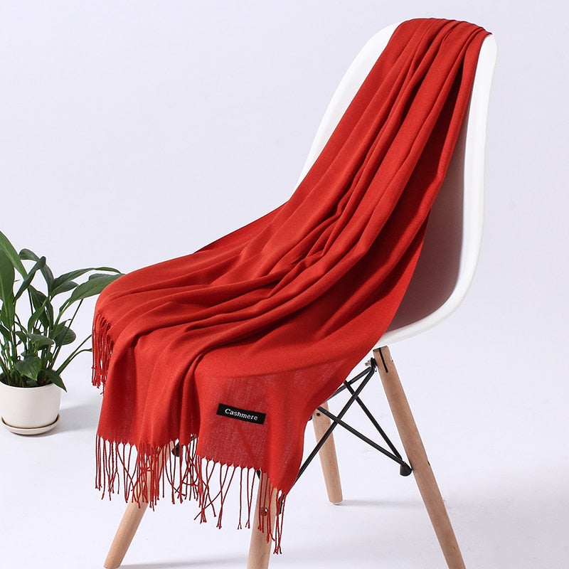 Bufanda rectangular unisex con bordes deshilachados-Accessories for Women-Casaluzia