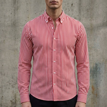 Camisa de botones a rayas para hombre-Shirts for men-Casaluzia