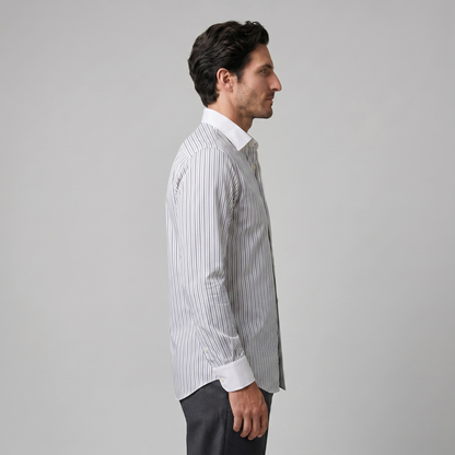 Camisa de botones de manga larga a rayas para hombre-Shirts for men-Casaluzia